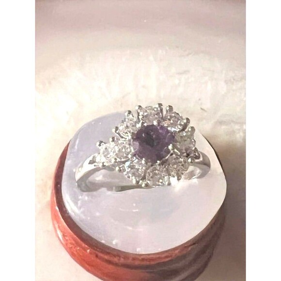 Very Cute Spinner Ring - Your Choice Amethyst - Adjustable - Picture 3 of 3